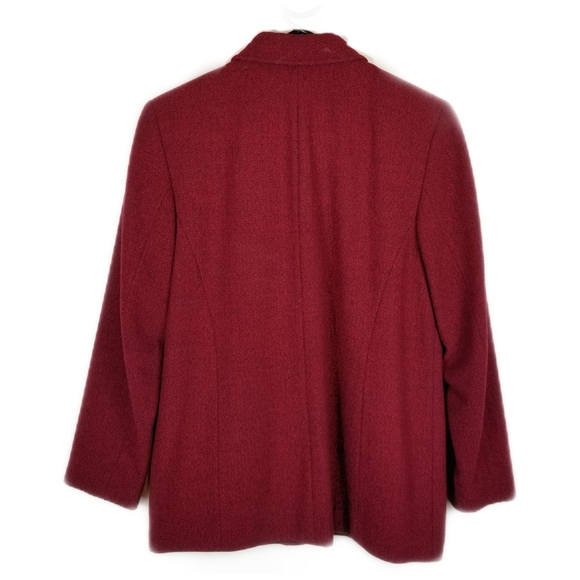 Pendleton Womens Coat SZ 8 Red Wool Harringbone - Picture 3 of 8